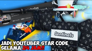 KEREN!! AKU MENJADI YOUTUBER ROBLOX STAR CODE SELAMA 24 JAM !! (ROBLOX INDONESIA)