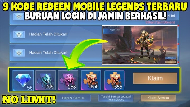 9 KODE REDEEM MOBILE LEGENDS part 1