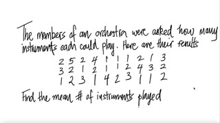 prob stat The members of an orchestra were asked how many instruments each could play.