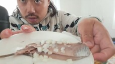 ASMR EATING SOUNDS - UDON NOODLES & HERRING