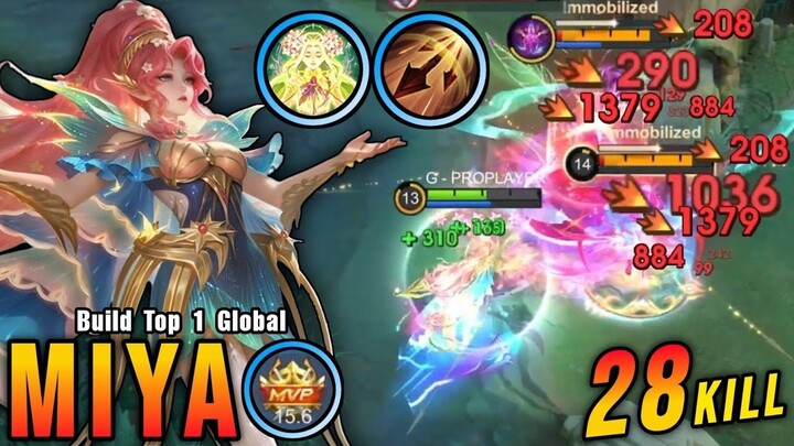 WTF DAMAGE!! Deadly Marksman Miya Insane 28 Kills!! - Build Top 1 Global Miya ~