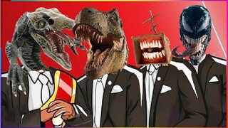 SKULL CRAWLER & T-REX & MEGAHORN & VENOM - Coffin Dance X Baby Shark COVER