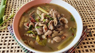 ต้มแซ่บเนื้อน่องลาย+เครื่องใน Thai hot and sour beef soup.