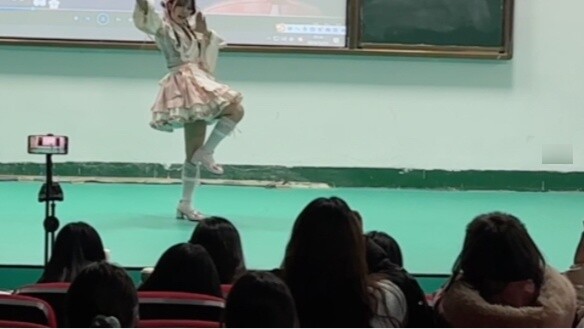 I am a social phobic! I danced the home dance "Go with the Flow of God" on the stage. This winter, I