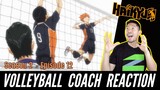 Volleyball Coach Reacts to HAIKYUU S2 E12 - First day of the Spring Tournament Miyagi Qualifier!