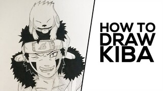 How to Draw Kiba Inuzuka from Naruto Shippuden! | Step by Step Tutorial