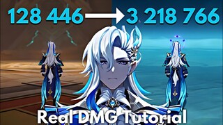 C0 NEUVILLETTE Real DMG Tutorial! Increase His DMG Genshin Impact