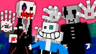 Hỗn chiến Các loại Sans và Gaster trong Minecraft