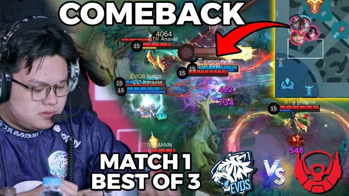 1 Moment Yang Membuat EVOS Comeback!! ALBERT Gendong2 Parah!! EVOS VS BTR MATCH