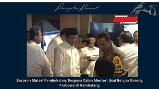 Materi Pembekalan Bocor Begini Respone Menteri