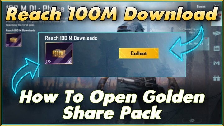 OMG ! 😱 Reach 100M Download | How To Open Golden Share Pack | Bgmi