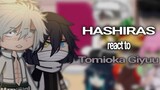 HASHIRAS react to Tomioka Giyuu 🌊 || +Tomioka's backstory || Demon Slayer