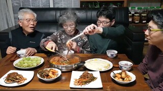 이게 불낙이야! 이건 아니지~ 불낙전골 먹방, 감자양파피자, 배추쌈밥, 알타리,파김치, 가족먹방 MUKBANG KOREAN FOOD COOKING ASMR | EATING SHOW