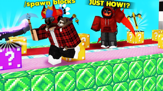 ฉันถูกโกงในการแข่งขัน Lucky Block ของ YouTuber (ROBLOX BEDWARS)