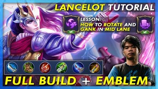 LANCELOT TUTORIAL & HOW TO ROTATE AND GANK IN MID LANE + OBJECTIVES W/ SUNSPARKS