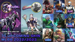 LEOMORD ABYSS SNEAK PEEK, HAYABUSA ELITE, ODETTE CREATE SKIN | 75 UPCOMING NEW SKIN MLBB 2022/2023