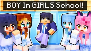 BOY in an ALL GIRLS Minecraft School!