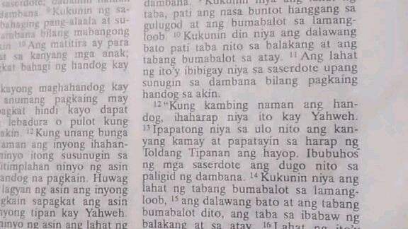 Pang Araw Araw na Talata    Leviticus 3:12-17