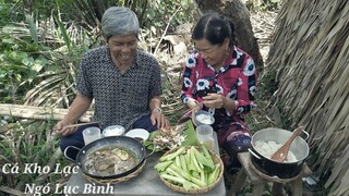 "Vui Mừng" Được Con Cho 2 Con Cá, Mình Kho Lạc Chấm Ngó Lục Bình Nhé Bà Xã | Chú Năm TV #28