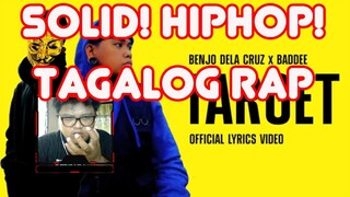 Benjo Dela Cruz x Baddee - Target (Official Lyrics Video) REACTION VIDEO