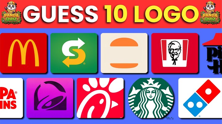 10 Famous Logos in 3 Seconds  Logo Quiz Challenge | Panda Quiz