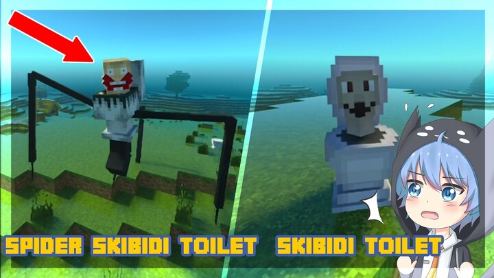 SEKARANG SKIBIDI TOILET DAN SKIBIDI SPIDER ADA DI MINECRAFT!!! | ADDON MCPE | #bestofbes