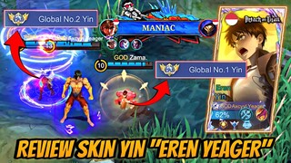 Review Skin Yin AoT Bersama Top 1 & 2 Global Yin!! Efek Skin Tergokil Jadi Titan Auto Maniac🥶