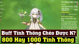 Nahida Build #1 : Nahida Nhận Buff Tinh Thông Buff Chéo Được Không? Build Bao Nhiêu Tinh Thông ?