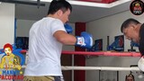 Manny Pacquiao back at the Gym getting ready for his upcoming fights this December in Korea