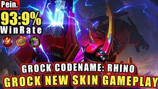 Grock Codename Rhino: New Skin Gameplay by pein | Mobile Legends: Bang Bang