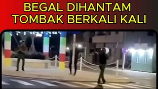 Begal Dihantam Tombak Berkali-kali