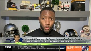 NFL LIVE | Ryan Clark reacts to Russell Wilson says he hopes to remain with Seahawks