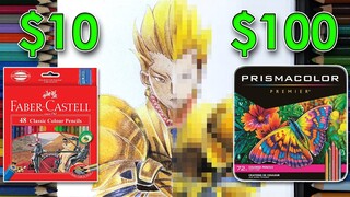 Faber Castell Classic VS Prismacolor Colour Pencils | Drawing Gilgamesh 【FGO】