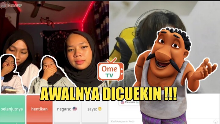 AWALNYA DI CUEKIN!! LANGSUNG KAGETIN PAKE SUARA KARTUN | OME TV MALAYSIA
