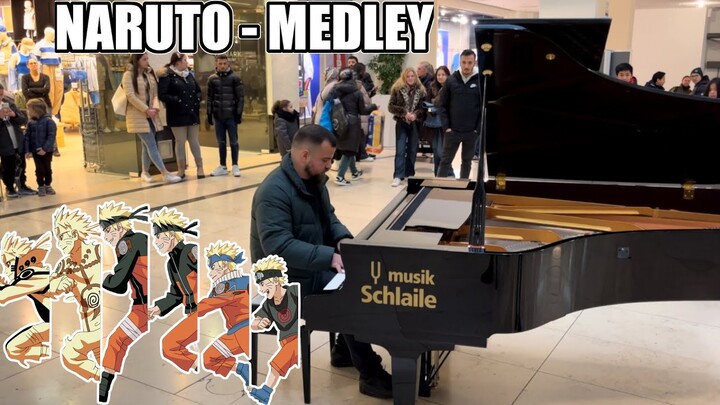 NARUTO MEDLEY on a public PIANO | Karlsruhe, Germany