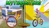 Top 10 MythBusters (PUBG MOBILE & BGMI) Tips and Tricks 1.9 Update PUBG Myths #15 Secret Room & Bike