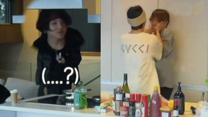 Brothers Stage a Funny Scene Play While Cooking. Jung-kook Leaves.