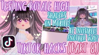 Testing Royale high Tiktok hacks!  (Part 8)