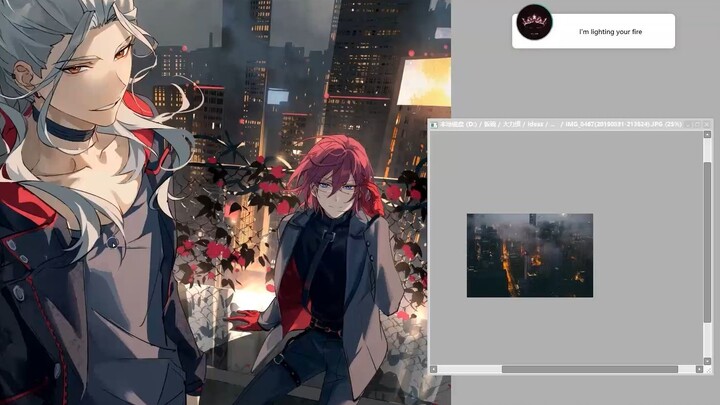 【กระบวนการวาดด้วย SAI2】บรรยากาศทิวทัศน์กลางคืนของเมืองโดยใช้ตัวช่วยทัศนียภาพ