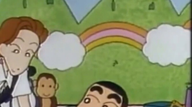 One of the series of people driven crazy by Shin-chan