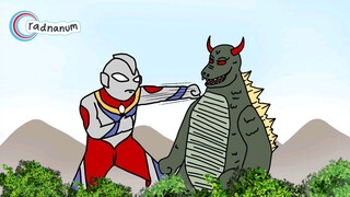 ULTRAMEN VS GODZILLA PARODI - Animasi Kocak bin Lucu