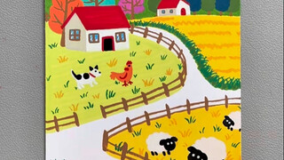 丙烯马克笔画秋天风景主题画，简单有趣，快和孩子一起涂涂画画吧！#秋天风景画#秋天主题画 #丙烯马克笔绘画 #创意美术