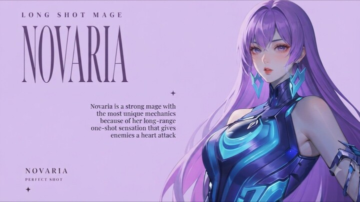 Definisi 'tembak dari base, rata di mid lane'. 🥶 Ada yang hobi nge-snipe pakai Novaria juga nggak ?