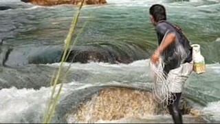 Cast Net Fishing in Nepal | Himalayan Trout Fishing with Handmade Cast Net |