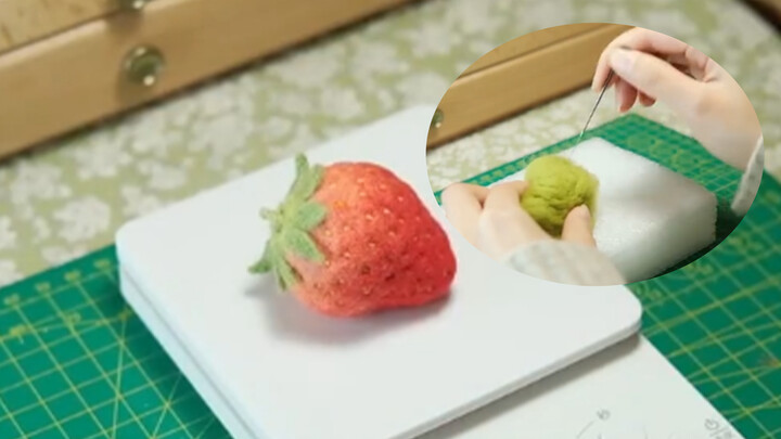 Handmade|Making Strawberry with Wool Felt