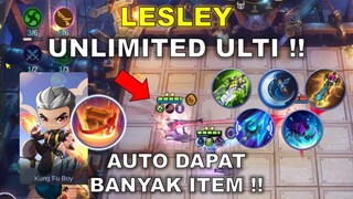 LESLEY UNLIMITED ULTI !! PAKE CHOU SKILL 3 AUTO DAPAT BANYAK ITEM GILAAKK !! MAGIC CHESS