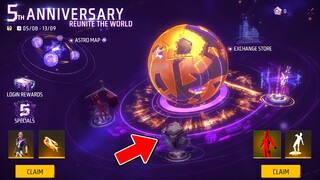 Rewards 5th anniversary🔥😱open event Rewards free fist/emote/Bundle🎁💖amazing Freefire