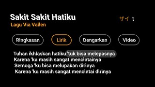 Sakit Sakit Hatiku - Lagu Via Vallen