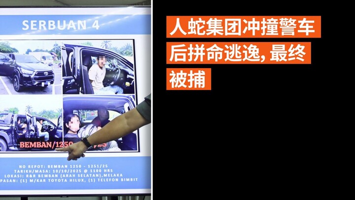 人蛇集团冲撞警车后拼命逃逸，最终被捕