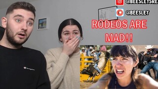 European Reacts to Her FIRST American RODEO (Reaction)
